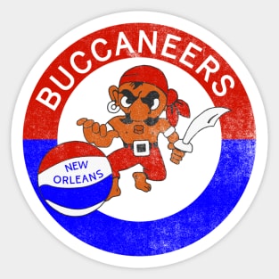 Vintage New Orleans Buccaneers Basketball Sticker